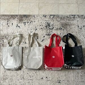 4 BRAND NEW LULULEMON TOTES! Lululemon athletica Tote Bag Collection
